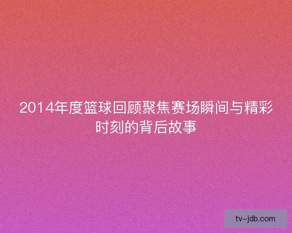 2014年度篮球回顾聚焦赛场瞬间与精彩时刻的背后故事