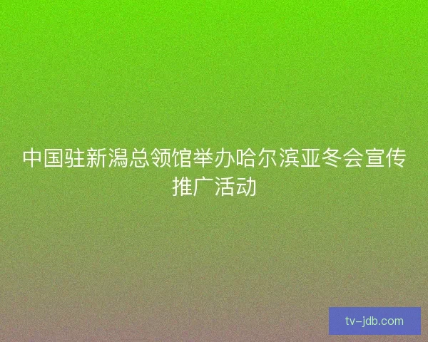中国驻新潟总领馆举办哈尔滨亚冬会宣传推广活动